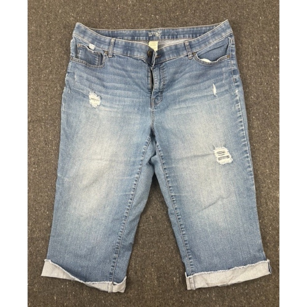 Terra & Sky jean Capris pants medium wash denim Womens Size 20w